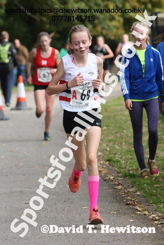Girls under-15s, Northern Road Relays, Blackpool. Photo: David T. Hewitson/Sports for All Pics